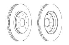 Jeu De 2 Disques De Frein Avant Ventilés FERODO - 300 Mm De Diamètre, Pour ISUZU D-MAX - 12
