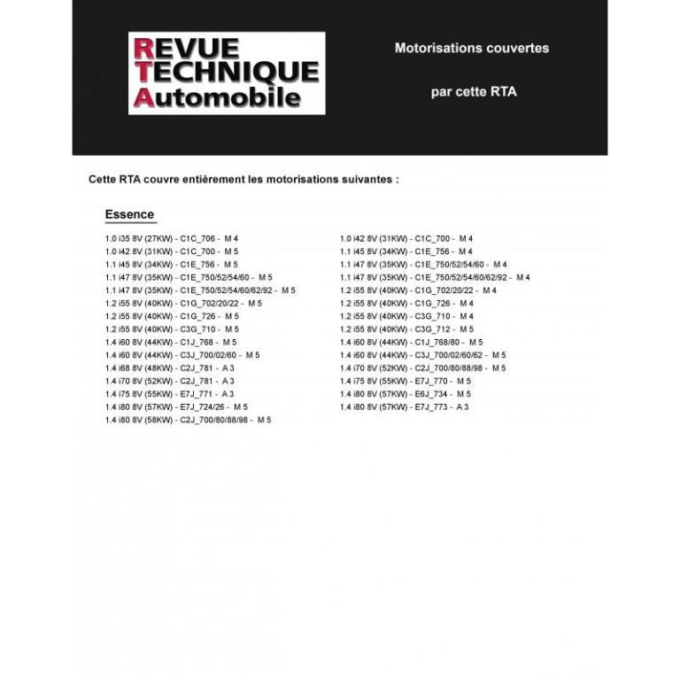 Revue technique auto (Rta) ETAI RTA 711.2 RENAULT 5 ET EXPRESS ESS.0.9 A 1.4 FIN FAB - ref. 11183