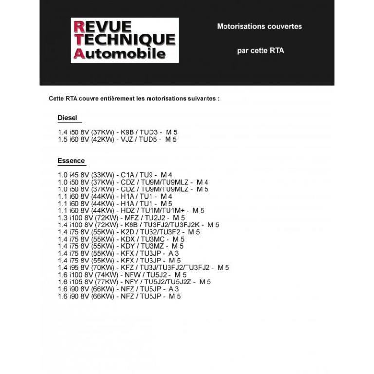 Revue technique auto (Rta) ETAI RTA 539.5 PEUGEOT 106 ESSENCE 92/99 & DIESEL 93/99 - ref. 11864