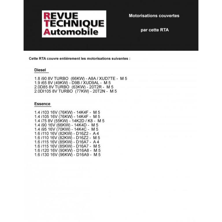 Revue technique auto (Rta) ETAI RTA 562.2 ROVER 200 ET 400 (90-96) - ref. 11868