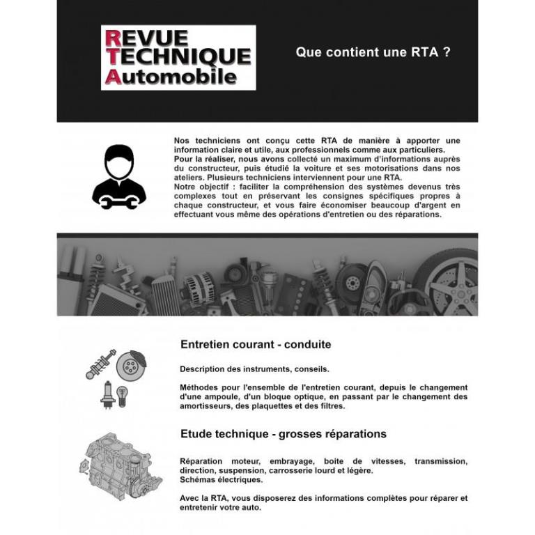 Revue technique auto (Rta) ETAI RTA 727.1 MERCEDES 200 A 300 E (85-92)-DIESEL 85-94 - ref. 16301