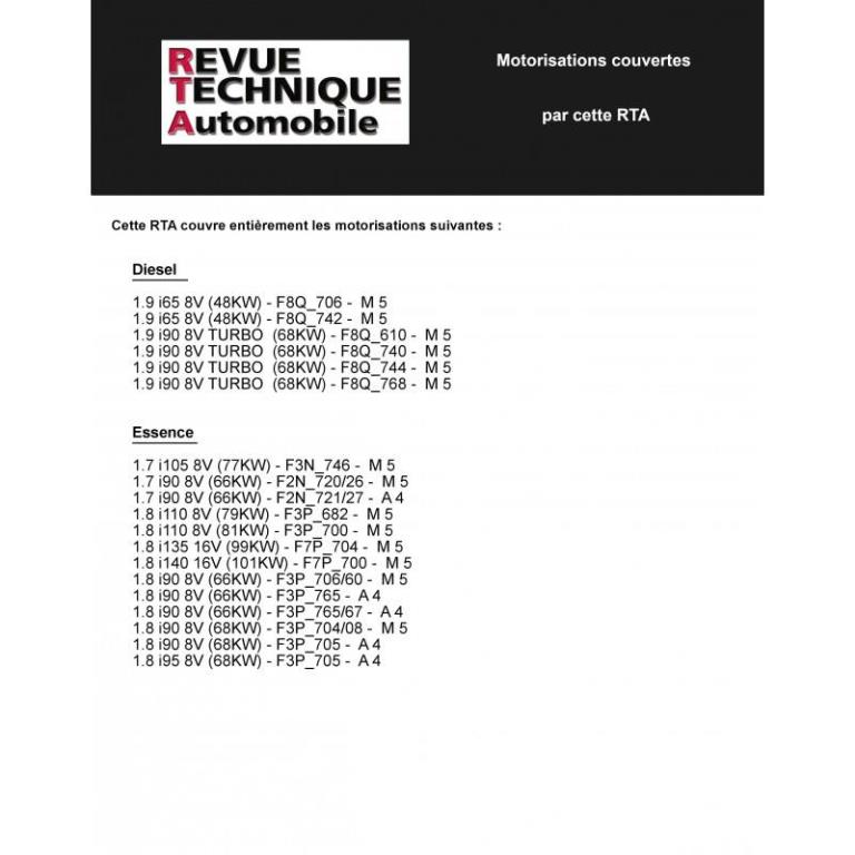 Revue technique auto (Rta) ETAI RTA 700.3 RENAULT 19 ESSENCE ET DIESEL - ref. 17586