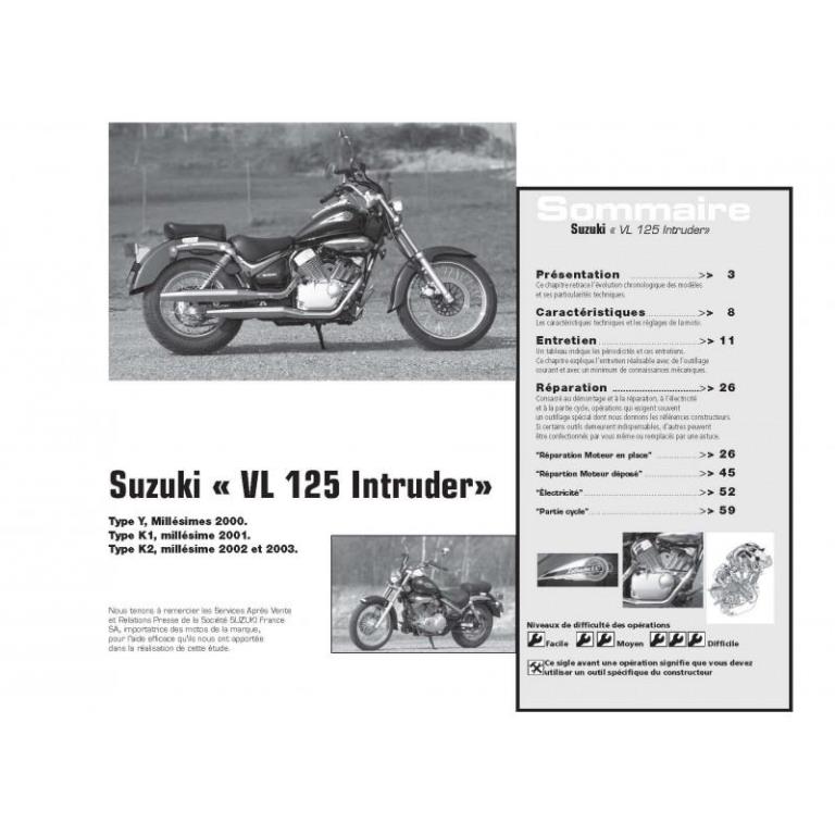 Revue technique moto ETAI RMT 130.1 SUZUKI VL125 INTRUDER (2000 à 2003) et YAMAHA TDM900 (2002 à 2003) - ref. 19111
