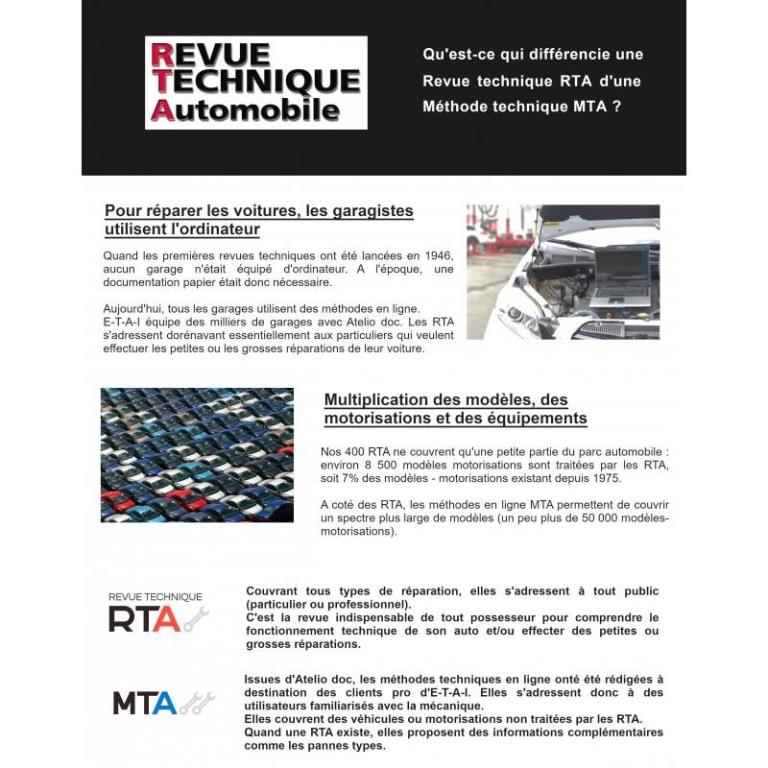 Revue technique auto (Rta) ETAI RTA 661.1 FIAT STILO DIESEL DEPUIS 10/01 - ref. 19363
