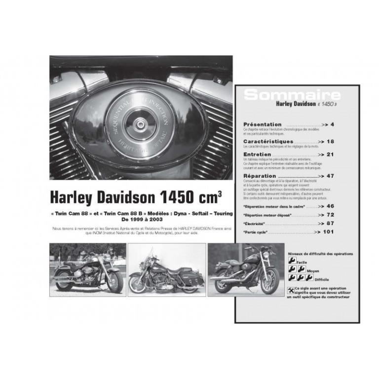 Revue technique moto ETAI RMT HS 12.1 HARLEY DAVIDSON TWIN CAM 88 et TWIN CAM 88B (1999 à 2003) - ref. 19697