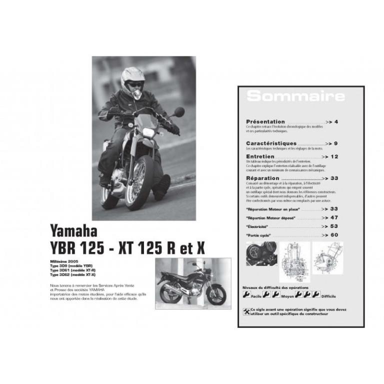 Revue technique moto ETAI RMT 139.1 YAMAHA YBR - XT 125 (2005) et SUZUKI GSF 650 (2005 à 2006) - ref. 20092