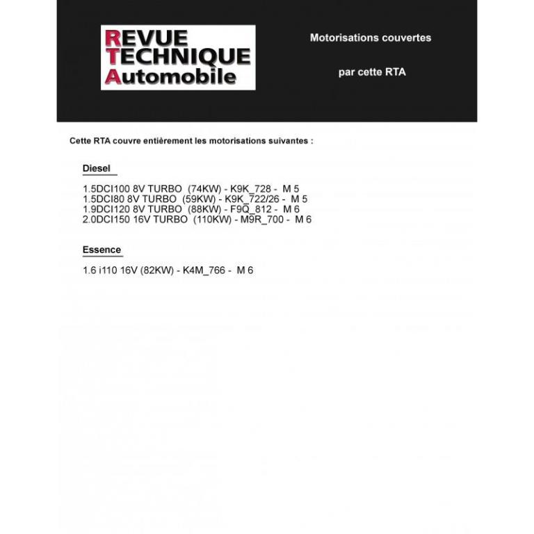 Revue technique auto (Rta) ETAI RTA 679.1 RENAULT SCENIC II DIESEL - ref. 20151