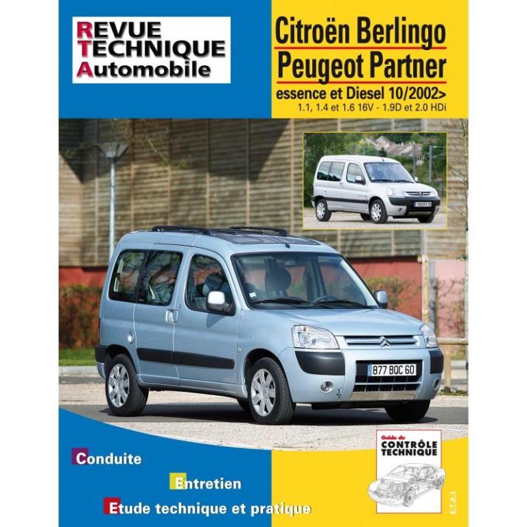 Revue technique auto (Rta) ETAI TAP N° 415 BERLINGO/PARTNER (10/2002--->) - ref. 20163