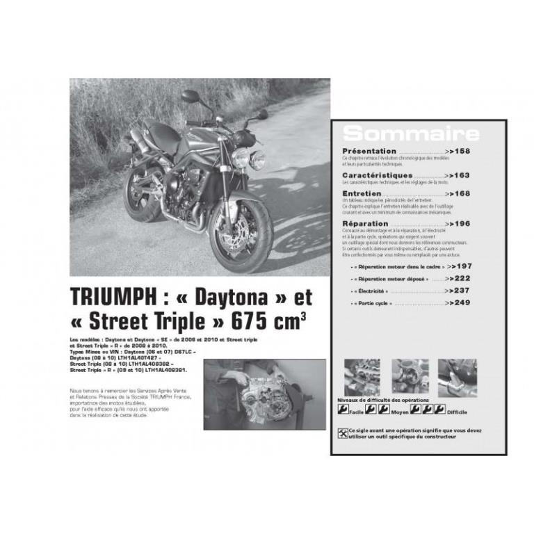 Revue technique moto ETAI RMT 155.1 KAWASAKI Z1000 (2007/09) et TRIUMPH STREET TRIPLE & DAYTONA (2006/10) - ref. 22476