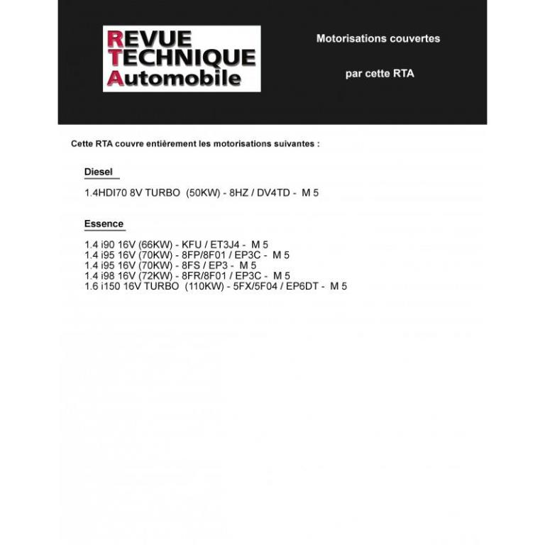Revue technique auto (Rta) ETAI RTA B724.5 PEUGEOT 207 + CC>04/06 ESS 1.4-1.6+1.4HDI - ref. 22478
