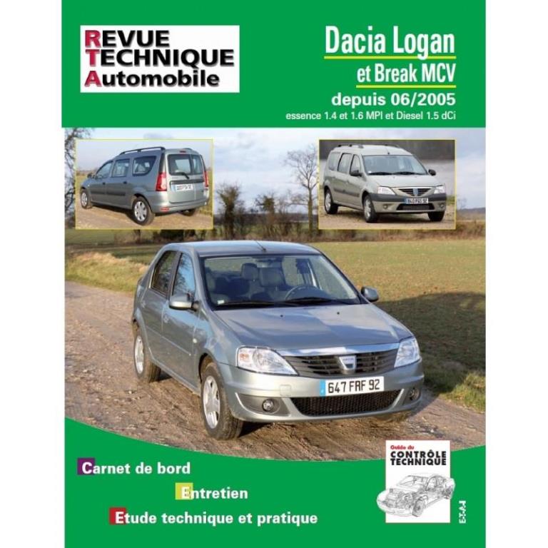 Revue technique auto (Rta) ETAI RTA B727.5 DACIA LOGAN+MCV<06/2005 ESS1.4/1.6+1.5DCI - ref. 22481