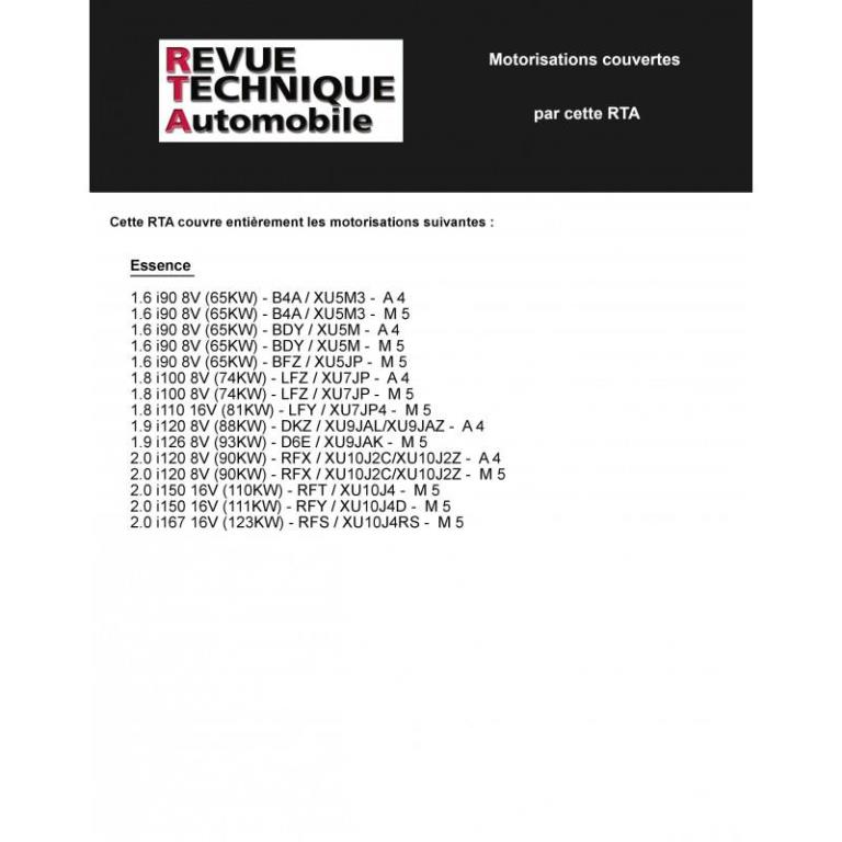 Revue technique auto (Rta) ETAI RTA 109.1 CITROEN ZX ESSENCE ET DIESEL - ref. 22899