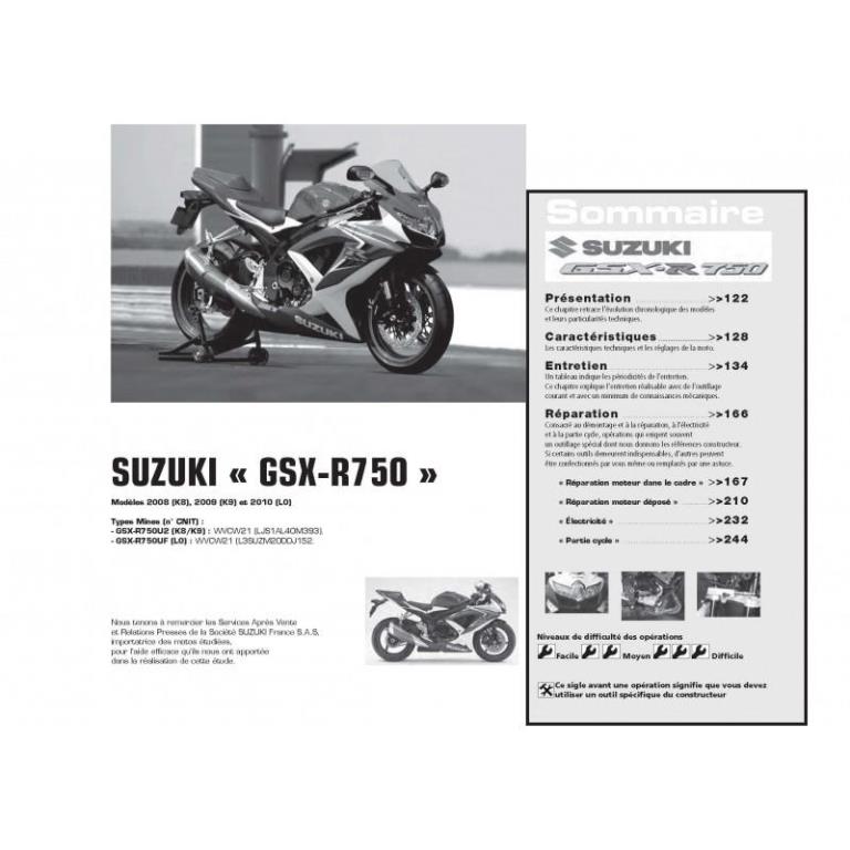 Revue technique moto ETAI RMT 159.1 HONDA CB 1000 (2009 à 2010) et SUZUKI GSX-R 750 (2008 à 2010) - ref. 23140