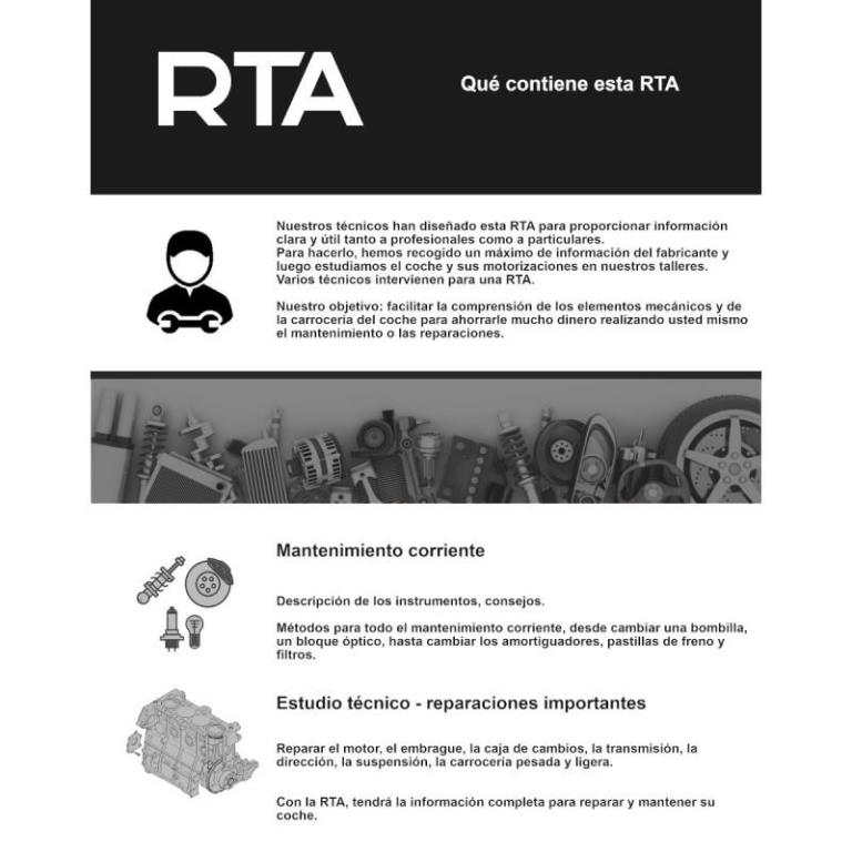 Revue technique auto (Rta) ETAI Documentación técnica RTA 79 RENAULT CLIO II FASE 1 ET 2 (1998 -2006) - Gazolina - ref. 24925