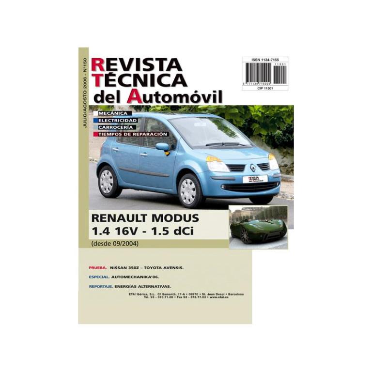 Revue technique auto (Rta) ETAI Documentación técnica RTA 150 RENAULT MODUS (2004 -2007) - ref. 25044