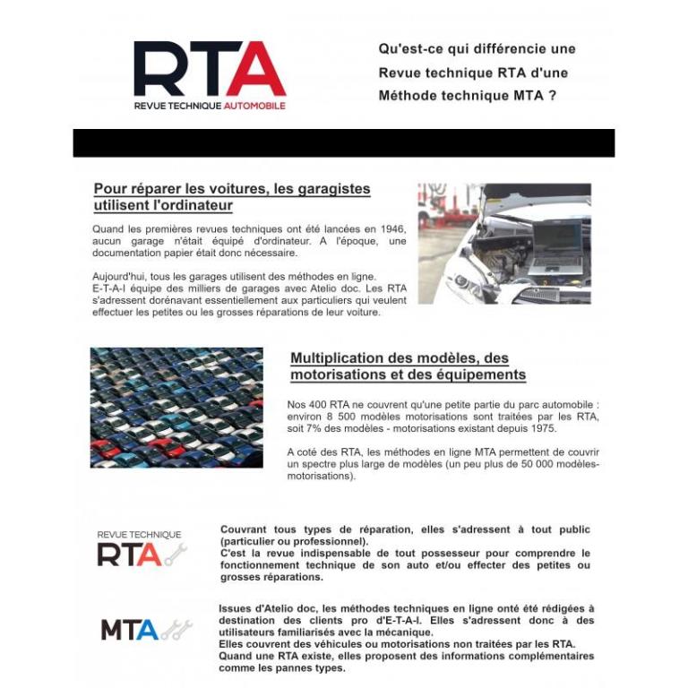 Revue technique auto (Rta) ETAI RTA 825 P 207/1.4 Hdi (70ch) 1.6 Hdi (92ch)(2010 à 2014) - ref. 27205
