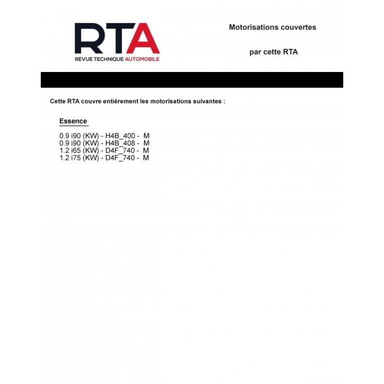 Revue technique auto (Rta) ETAI RTA 828 R CLIO HAYON/BREAK 5P PHASE 1 2012-10->-RTA - ref. 27208