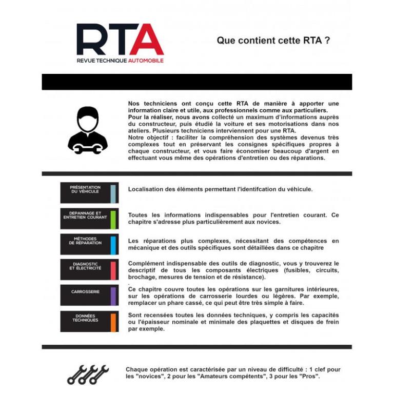 Revue technique auto (Rta) ETAI RTA 830 PEUGEOT 208 PHASE 1 (2012 à 2015) - Essence - ref. 27210
