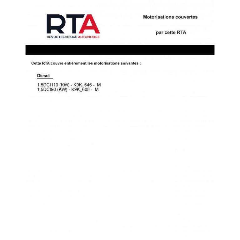 Revue technique auto (Rta) ETAI RTA 836 RENAULT CAPTUR I PHASE 1 (2013 à 2017) - ref. 27795
