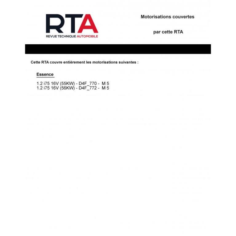 Revue technique auto (Rta) ETAI RTA 837 RENAULT TWINGO II PHASE 2 (2011 à 2014) - Essence - ref. 27796