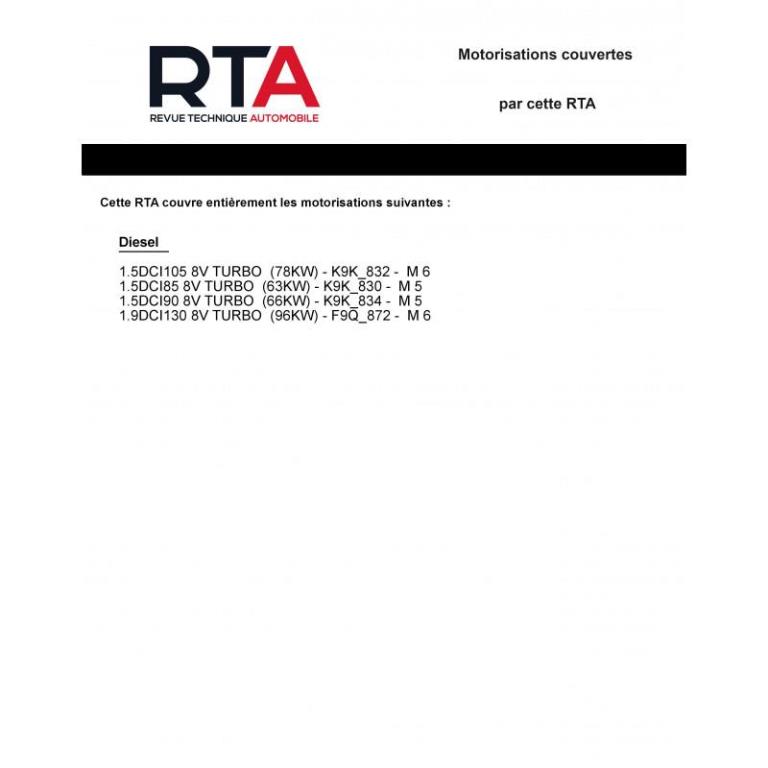 Revue technique auto (Rta) ETAI RTA 839 MEGANE III PHASE 1 (2008 à 2012) - ref. 27798