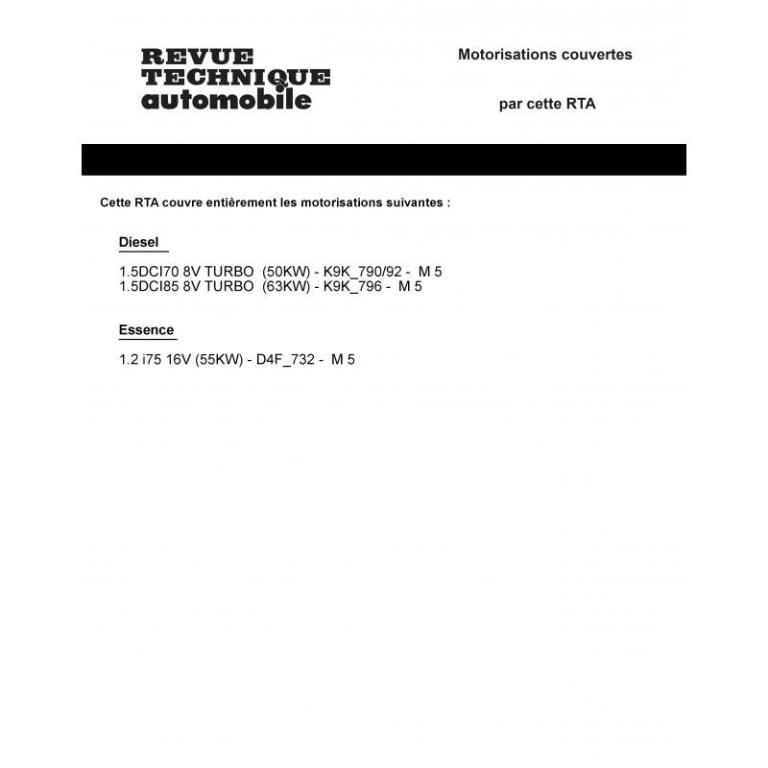 Revue technique auto (Rta) ETAI RTA 425 DACIA SANDERO I (2008 à 2012) - ref. 27818