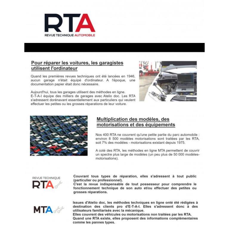 Revue technique auto (Rta) ETAI RTA 853 MERCEDES CLASSE A IV (2018 - 2020) - ref. 28243