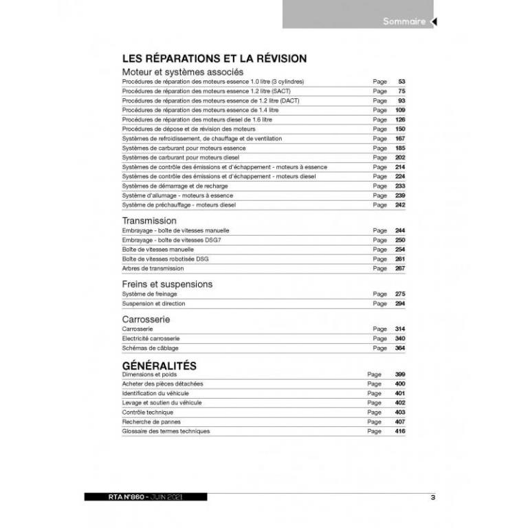 Revue technique auto (Rta) ETAI RTA 860 SEAT IBIZA IV (2008 à 2017) - ref. 28652