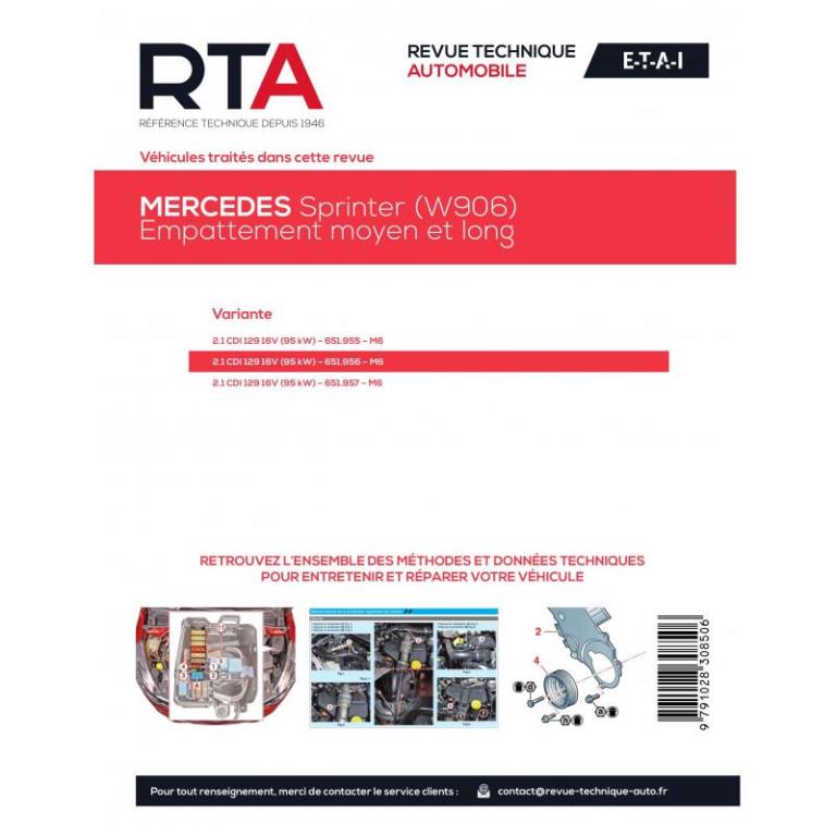 Revue technique moto ETAI RTA 861 MERCEDES SPRINTER W906 (2009 à 2018) - ref. 28653