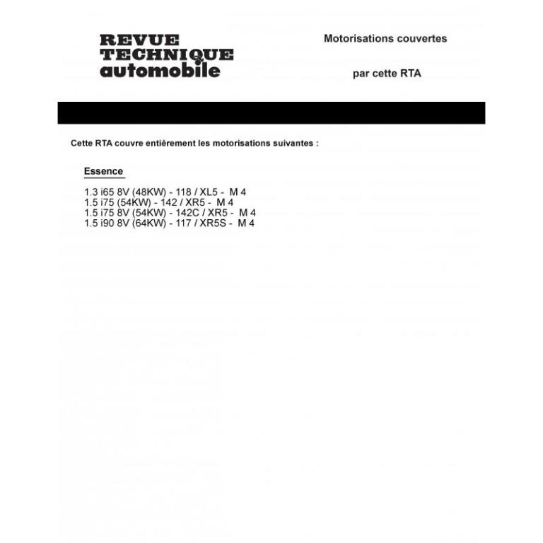 Revue technique auto (Rta) ETAI RTA 381.7 PEUGEOT 305 GL 78-89 GR, SR JUSQU'A 85 - ref. 4890