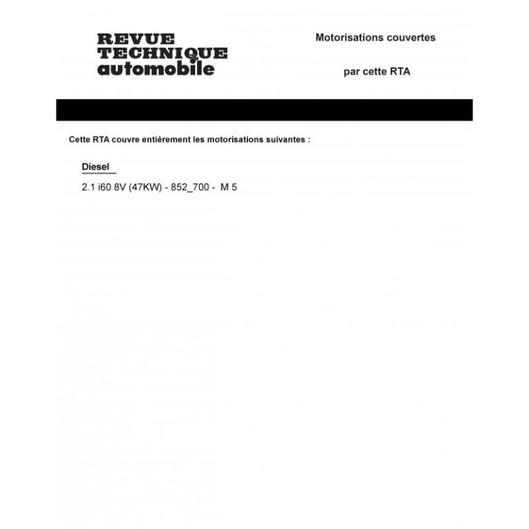 Revue technique auto (Rta) ETAI RTA 409.4 RENAULT 20 D-TURBO D - 30 TURBO D (80/84) - ref. 4918