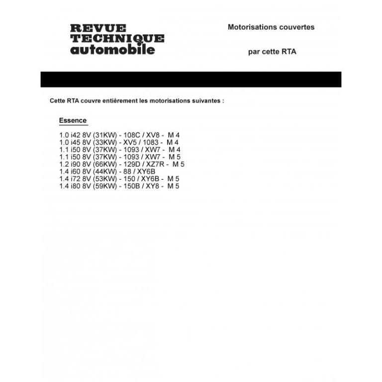 Revue technique auto (Rta) ETAI RTA 422.4 TALBOT SAMBA LS-GL-GLS-CABRIOLET-RALLYE - ref. 4931