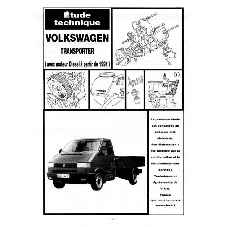 Revue technique auto (Rta) ETAI RTA 182.2 VW TRANSPORTER DIESEL 91-98 TD/TDI - ref. 8478