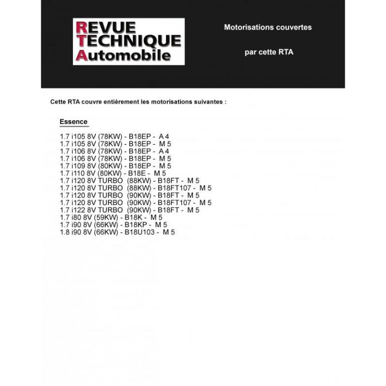 Revue technique auto (Rta) ETAI RTA 540.2 VOLVO 440-460 ET 480 ESSENCE (1987/1993) - ref. 8909