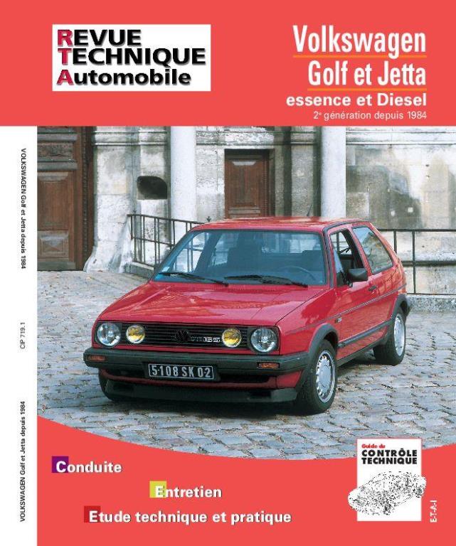 Revue technique auto ETAI RTA 719.1 VW GOLF ET JETTA II ED ET TD (84