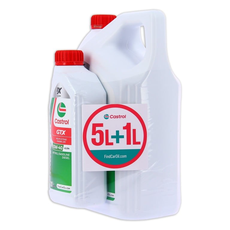 Huile moteur CASTROL CASTROL GTX 10W-40 A3/B4 5+1L - ref. 15F8FF