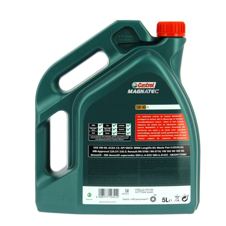 Huile moteur CASTROL Magnatec 5W40 5 L - ref. 151B3B