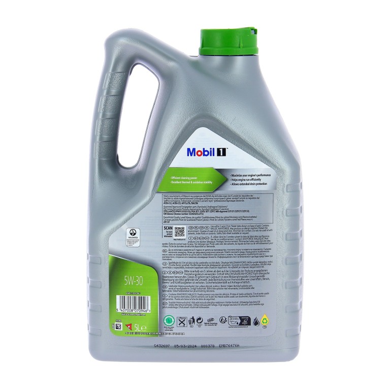 Huile moteur MOBIL MOBIL1 5W30 ESP Formula P 5L - ref. 157292