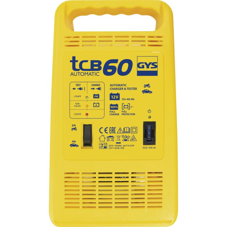Chargeur de batterie de voiture ((de 6 à 12 V, et câbles)) GYS TCB 60 - ref. 023253