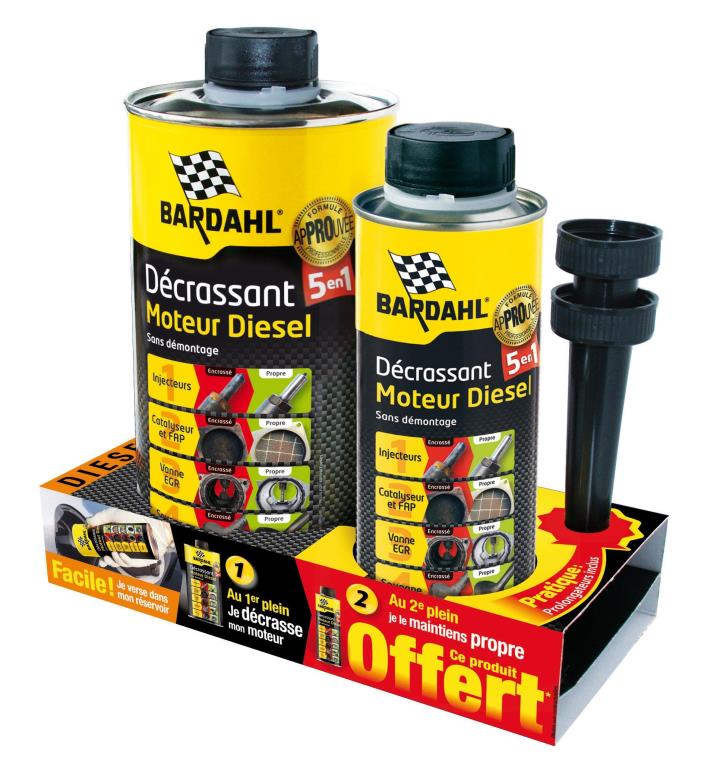 Additif Carburant Diesel (Additif réservoir à carburant) BARDAHL Lot Décrassant 5 en 1 Diesel - ref. 9389