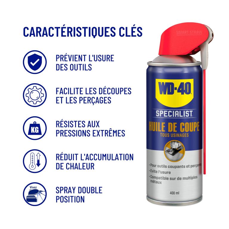 Dégrippant-Lubrifiant WD40 Huile de Coupe WD-40 Specialist 400 ml - ref. 33109