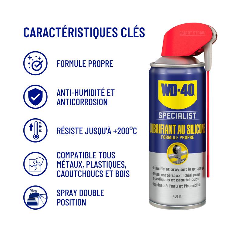 Dégrippant-Lubrifiant WD40 Lubrifiant au Silicone WD-40 Specialist 400 ml - ref. 33377