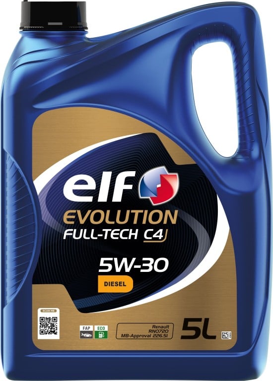 Huile moteur ELF EVOLUTION FULLTECH C4 5W-30  5L - ref. 213919