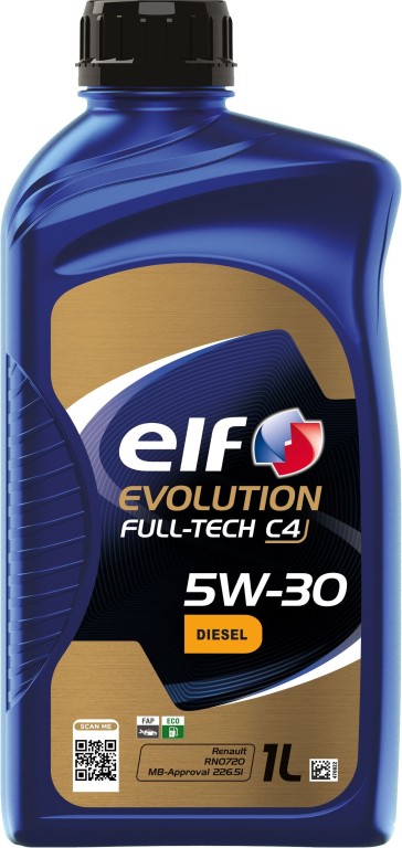 Huile moteur ELF EVOLUTION FULL-TECH C4 5W-30 1L - ref. 213925