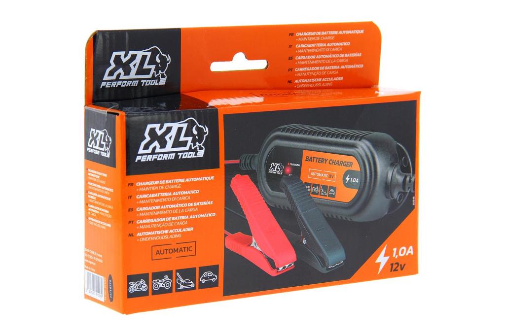 Chargeur de batterie de voiture ((de 6 à 12 V, et câbles)) XLP TOOLS ref. 551546