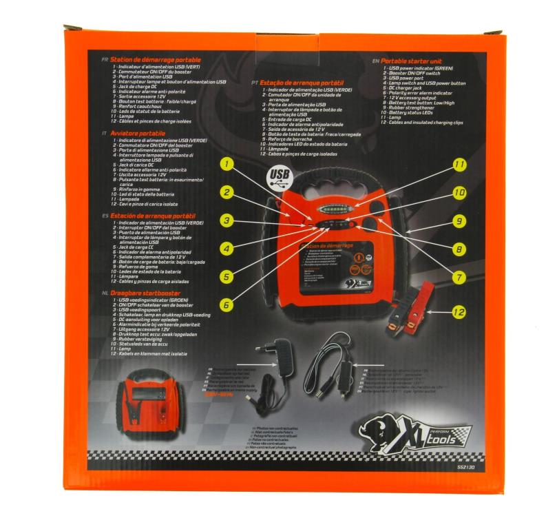 Impulsionador de arranque de baterias (Reforço da bateria) XLP TOOLS ref. 552130