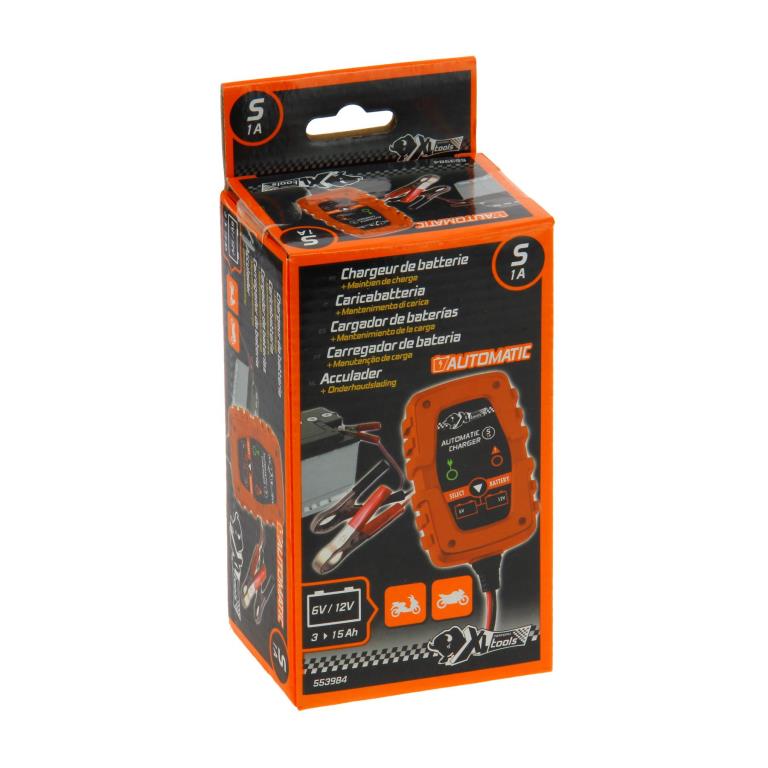 Chargeur de batterie de voiture ((de 6 à 12 V, et câbles)) XLP TOOLS ref. 553984