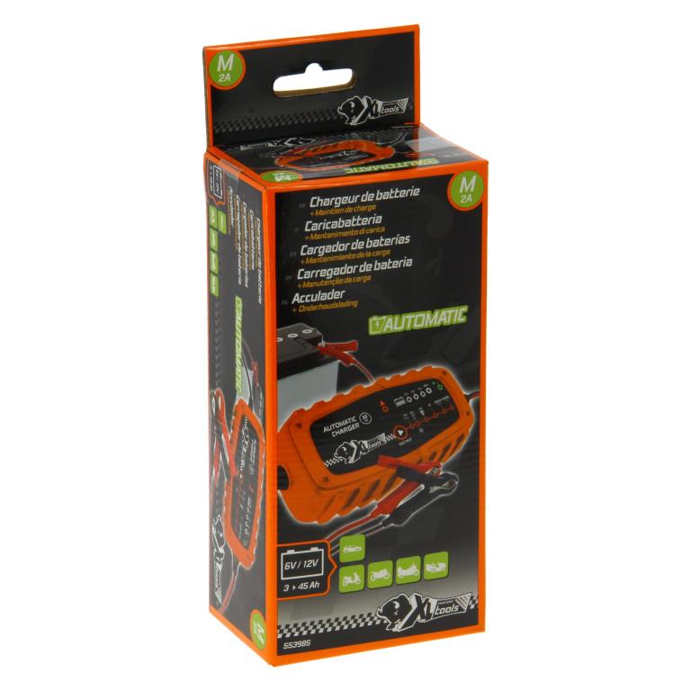 Chargeur de batterie de voiture ((de 6 à 12 V, et câbles)) XLP TOOLS ref. 553985
