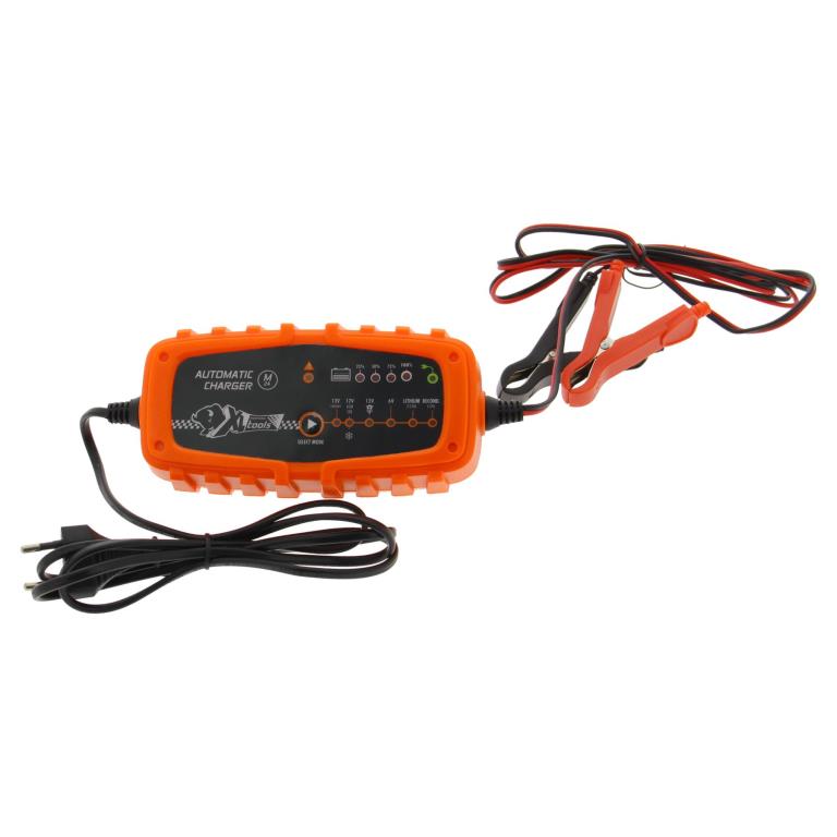 Chargeur de batterie de voiture ((de 6 à 12 V, et câbles)) XLP TOOLS ref. 553985