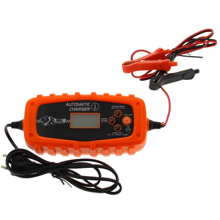 Chargeur de batterie de voiture ((de 6 à 12 V, et câbles)) XLP TOOLS ref. 553986